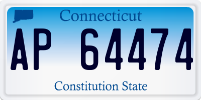 CT license plate AP64474