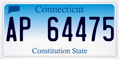CT license plate AP64475