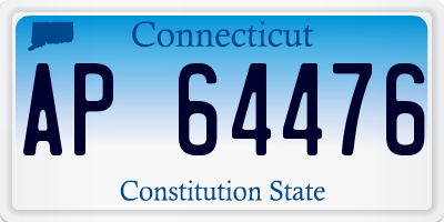 CT license plate AP64476