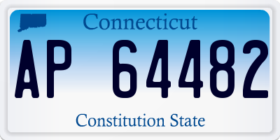 CT license plate AP64482