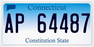 CT license plate AP64487