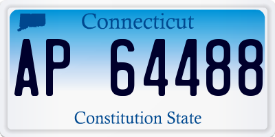 CT license plate AP64488