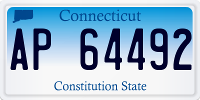 CT license plate AP64492