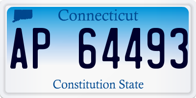 CT license plate AP64493