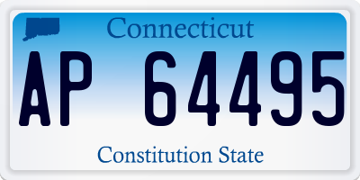 CT license plate AP64495