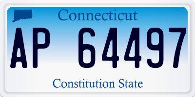 CT license plate AP64497