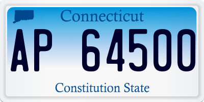 CT license plate AP64500