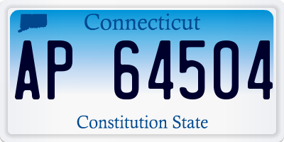 CT license plate AP64504