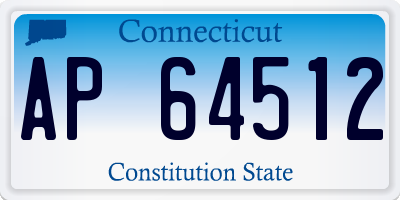 CT license plate AP64512