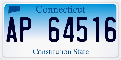 CT license plate AP64516