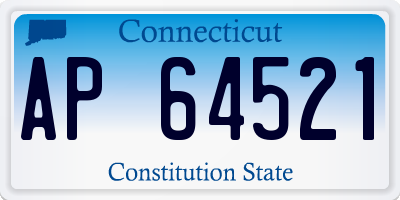 CT license plate AP64521