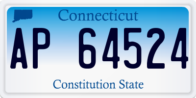 CT license plate AP64524