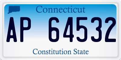 CT license plate AP64532