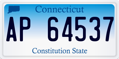 CT license plate AP64537