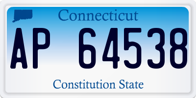 CT license plate AP64538