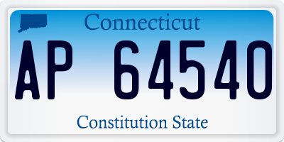 CT license plate AP64540