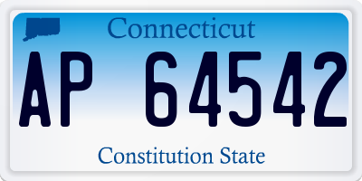 CT license plate AP64542