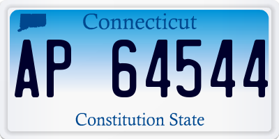 CT license plate AP64544