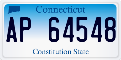 CT license plate AP64548