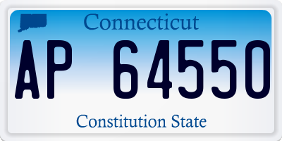 CT license plate AP64550