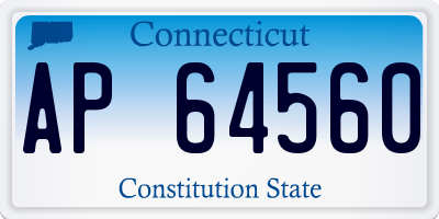 CT license plate AP64560