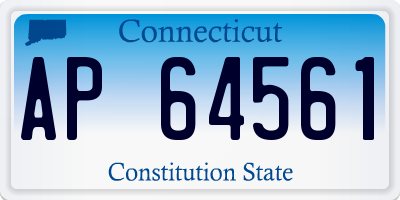 CT license plate AP64561