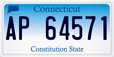 CT license plate AP64571