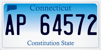 CT license plate AP64572