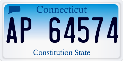 CT license plate AP64574