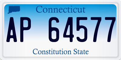 CT license plate AP64577