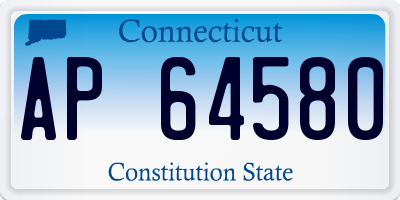 CT license plate AP64580