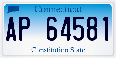 CT license plate AP64581
