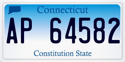 CT license plate AP64582