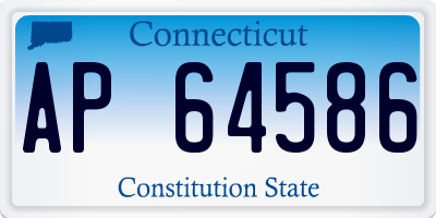 CT license plate AP64586