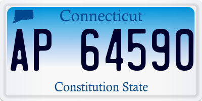 CT license plate AP64590
