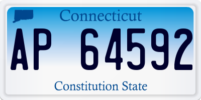 CT license plate AP64592