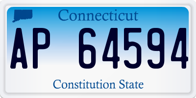 CT license plate AP64594