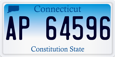 CT license plate AP64596
