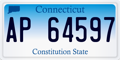 CT license plate AP64597