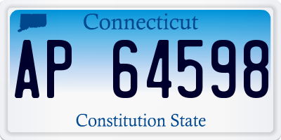 CT license plate AP64598