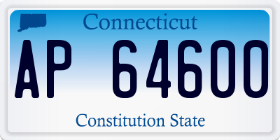 CT license plate AP64600