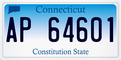CT license plate AP64601