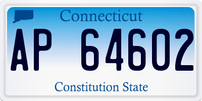 CT license plate AP64602