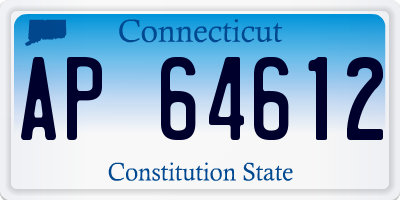 CT license plate AP64612