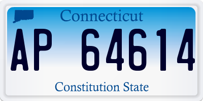 CT license plate AP64614