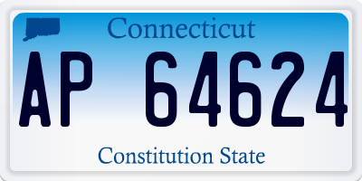CT license plate AP64624