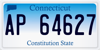 CT license plate AP64627