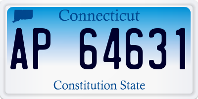 CT license plate AP64631