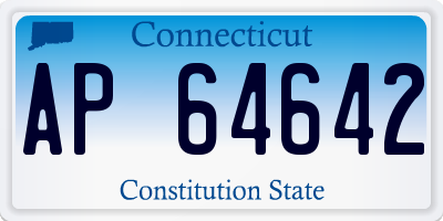 CT license plate AP64642