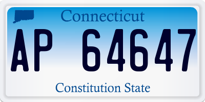 CT license plate AP64647